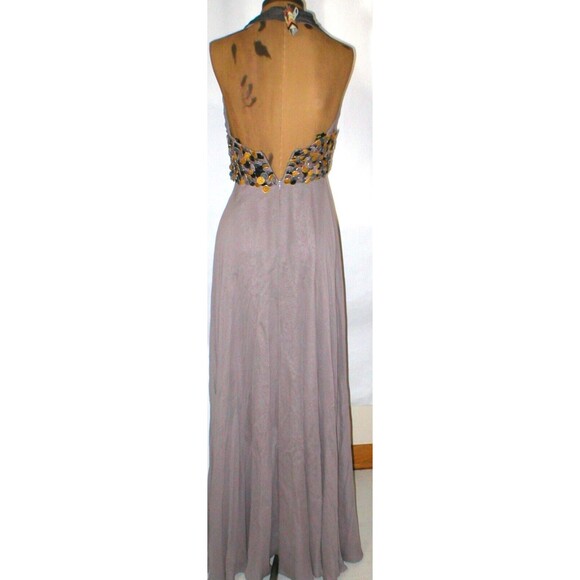 New Womens NWT $3100 40 2 4 USA Malandrino Catherine Long Silk Gray Gown Dress - Picture 2 of 12